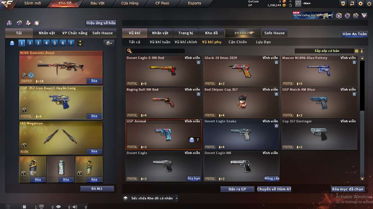 shop acc cf uy tin gia re